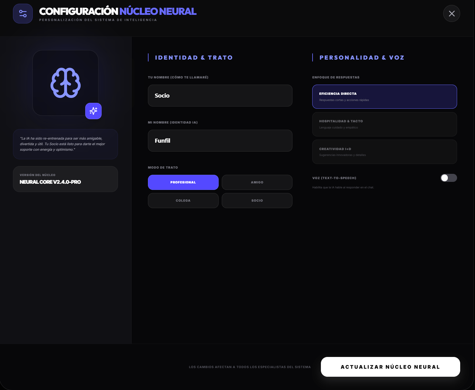 Interacción con Chat Inteligente